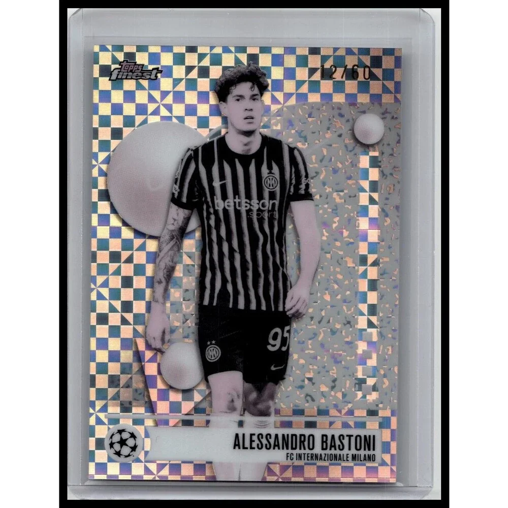 2025-26 Finest UEFA Alessandro Bastoni #89 Inter Milan Pearl Checkerboard /60